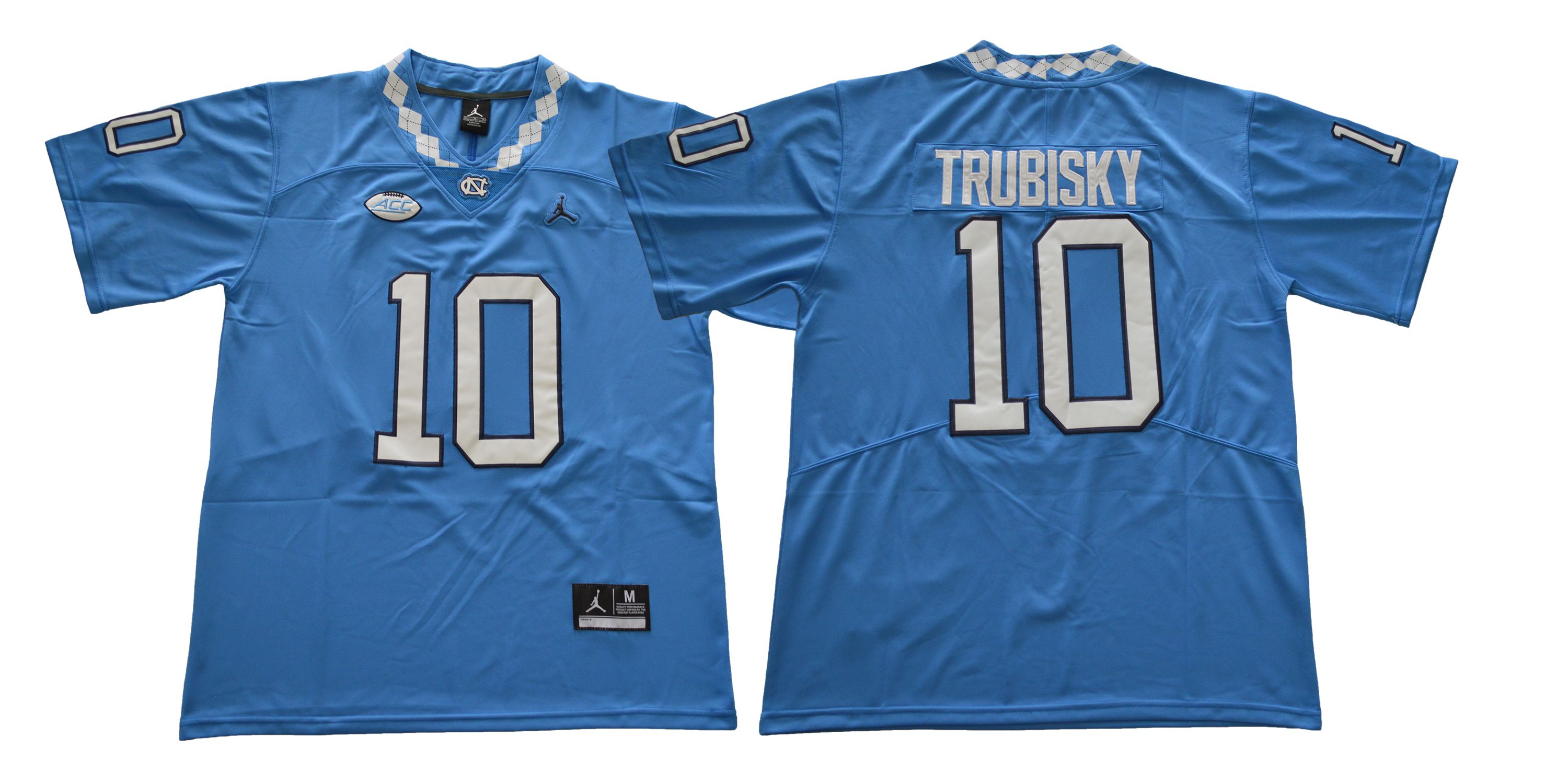 Men North Carolina Tar Heels #10 Trubisky Blue NCAA Jerseys